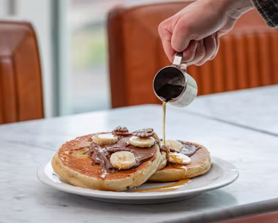 Maple pancake brunch